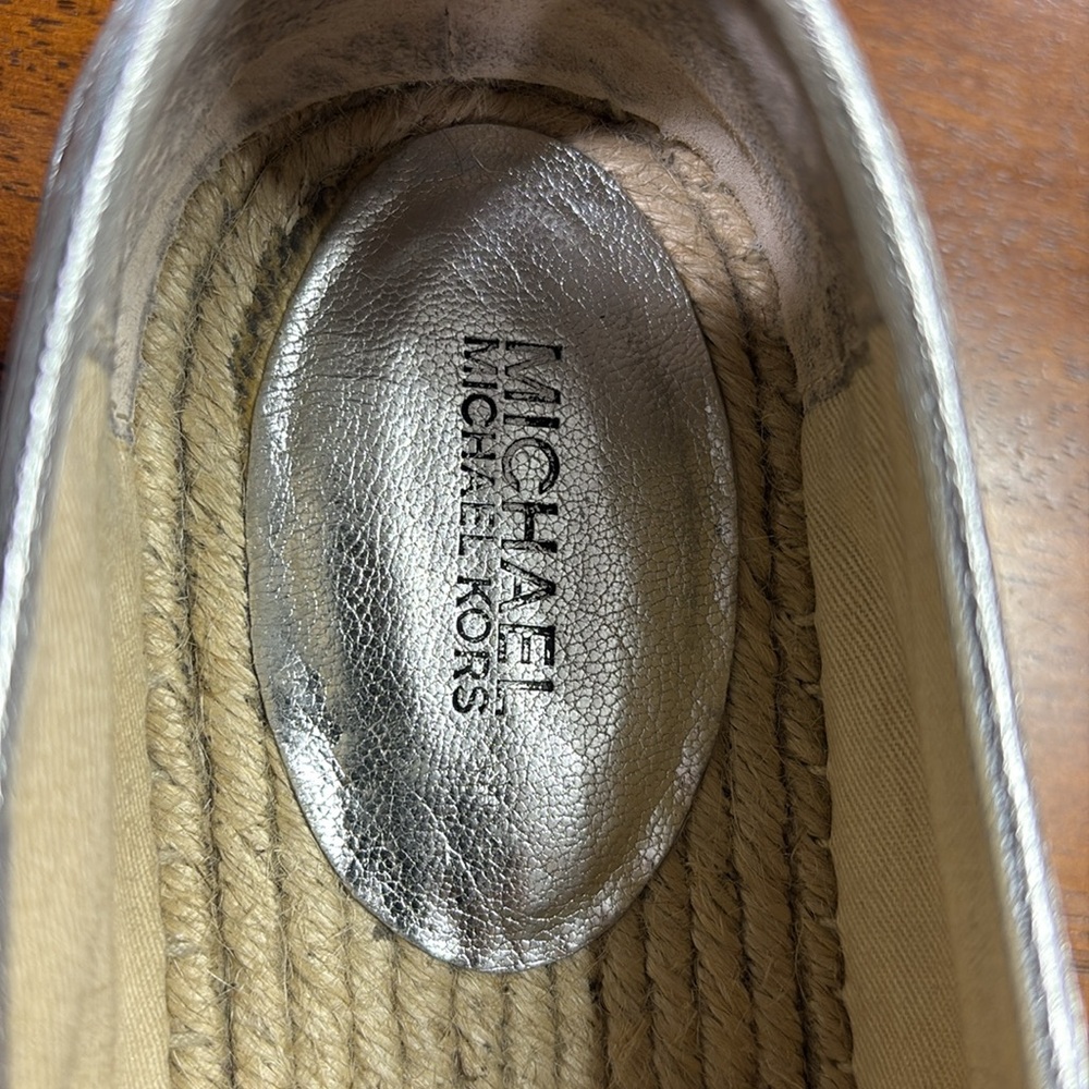 Michael Kors Silver Espadrille Interior - Picture 9 of 9